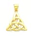 Jewelry : Charm - 14kt Gold Solid Polished Celtic Trinity Pendant