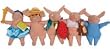 PIGGIES PLUSH FINGER PUPPET PLAYSET Characters by Audrey Wood