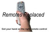 Dedicated replacement remote control for the Goodmans TVC1400