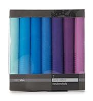 7 Pack Pure Cotton Assorted Handkerchiefs