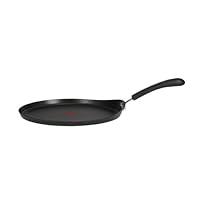 T-fal A9101562 A8481562 Specialty Nonstick 13-Inch Giant Round Pancake Griddle Dishwasher Safe Cookware, Black