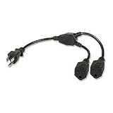 Cables Unlimited PWR-PSLIB-2 1 Foot Outlet Xtender Power Cord Splitter
