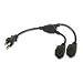 Cables Unlimited PWR-PSLIB-2 1 Foot Outlet Xtender Power Cord Splitter