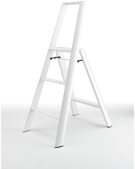 3-Step Aluminum Step Stool Color: White