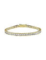 Diamond Tennis Bracelet : 14K Yellow Gold - 3.50 CT Diamonds