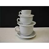 White Espresso cups set of 6 - 3 oz. cap. 031E