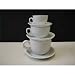 White cappuccino cups set of 6 031C