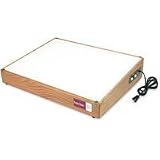 Porta-Trace 16 x 18 Wood Light Box, 5/8 Thick Solid Oak Frame, with Three 15 watt, 5000K. Lamps.
