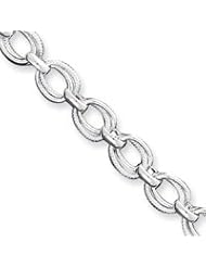 Sterling Silver 8.5inch Fancy Link Bracelet QH174-8.5"