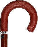 Walking Cane - Tourist Burgandy Leather w/ Exotic Paduck Shaft