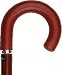 Royal Canes Cane with Leather Handle - Padouk/ Burgundy