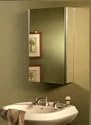 Broan Deluxe Stainless Steel Cabinet with Mirror Inside Body - ,Wall Opening, 14,5W x 34H x 4D, - 72