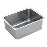 MOEN 22356 Lancelot 16-Inch-by-21-Inch-by-10-Inch Single Bowl Kitchen Sink, Satin