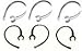 Generic Ear Hook Loops, 6-Count, 3-Black, 3-Clear