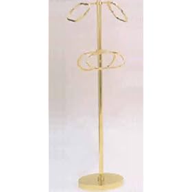 <b>Allied Brass 4 Ring Towel Stand in Chrome, Smooth Accents</b>