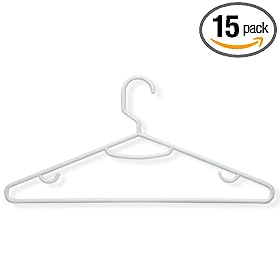 Honey-Can-Do HNG-01195 Lightweight Tubular Hanger, White, 90-Pack