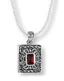 Boma Garnet & Marcasite Locket