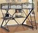 Full Size Loft Bunk Bed In Textured Black Finish - Z-bedroom Collection Image #1