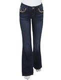 Gold Sequin Stitch Jean
