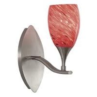 Medici-LAVA - 1 Light Wall Sconce Lighting Fixture - Brushed Steel - Lava Glass - B1071 by Hunter Kenroy