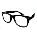 Oramics Brille PartyBrille clear klar ohne Stärke schwarz mit Glas
