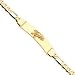 14K Detroit Tigers Med Pol Id Bracelet W/Figaro Link