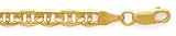 14K Yellow Gold Concave Mariner Bracelet, 5MM