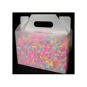 Frosted Plastic Gable Tote Gift Box