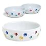 SPOT Paw Print Design Stoneware Round Kitty Dish
