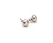 HinsonGayle Handpicked 7.5-8mm Lavender Button Freshwater Cultured Pearl Stud Earrings (Silver)