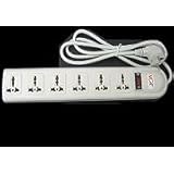 VCT - 220V/240V AC 16A Universal Surge Protector / Power Strip with 6 Universal Outlets. 50Hz/60Hz - 450 Joules. CE Certified. Max. 4000 Watt Capacity - Heavy Duty European Cord