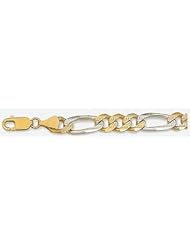 9.5mm 14k 3 Color Figaro Chain 20"