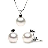 21FWl%2BnvdaL. SL160  White South Sea Pearl and Fancy Black Diamond Set