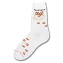 For Bare Feet Pomeranian Dog Socks (1 Pair) - Paw Print (Adult Size)