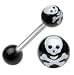 Skull and Cross Bones Tongue Ring