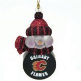 SC Sports Calgary Flames Light-Up Snowman Puck Ornament 3-Pack - Calgary Flames Set of 3