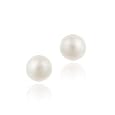 Sterling Silver Freshwater Cultured 8-8.5mm White Pearl Stud Earrings