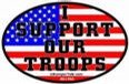 I support our troops Oval bumper sticker