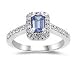 Tanzanite Ring - 2/5 (0.37-0.45)+ Ct Diamond & Tanzanite Ring in 14K Gold-7.5