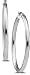 14K White Gold 40mm Polished Hoop Earrings