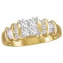 14kt. Gold, 3/4 ct. tw. Diamond Centerpiece Unity Ring