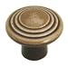 Clear Wash Ceramic Circ Knob 1-3/8 dia - Set of 4