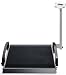 Electronic wheelchair scale with extremely flat step-on surface and ramp, collapsible and mobile