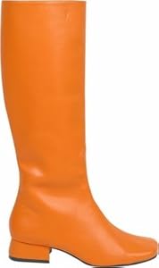 Adult's Long Orange Go Go Boots (Size: Medium 7-8)