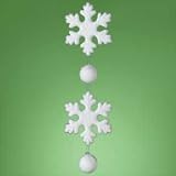 Huge 24 Dangling Glittery Snowflake Christmas Ornament