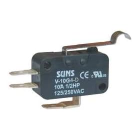 Industrial Grade 5JEA7 Snap Action Switch, Simulated Roller, 10A