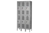 Hallowell Heavy-Duty Ventilated Locker Double Tier 12x12x36 6 Door Unassembled