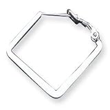 Sterling Silver Square Hoop Earrings