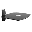1 * Black Glass Floating Wall Shelf System Bracket Mount for DVD , Sky , AV , PS3 , Wii , XBOX etc.