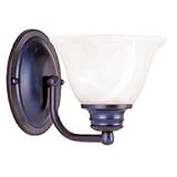 Orleans Lighting 1-Bulb Sconce - Oil-Rubbed Bronze/Wilshire Glass